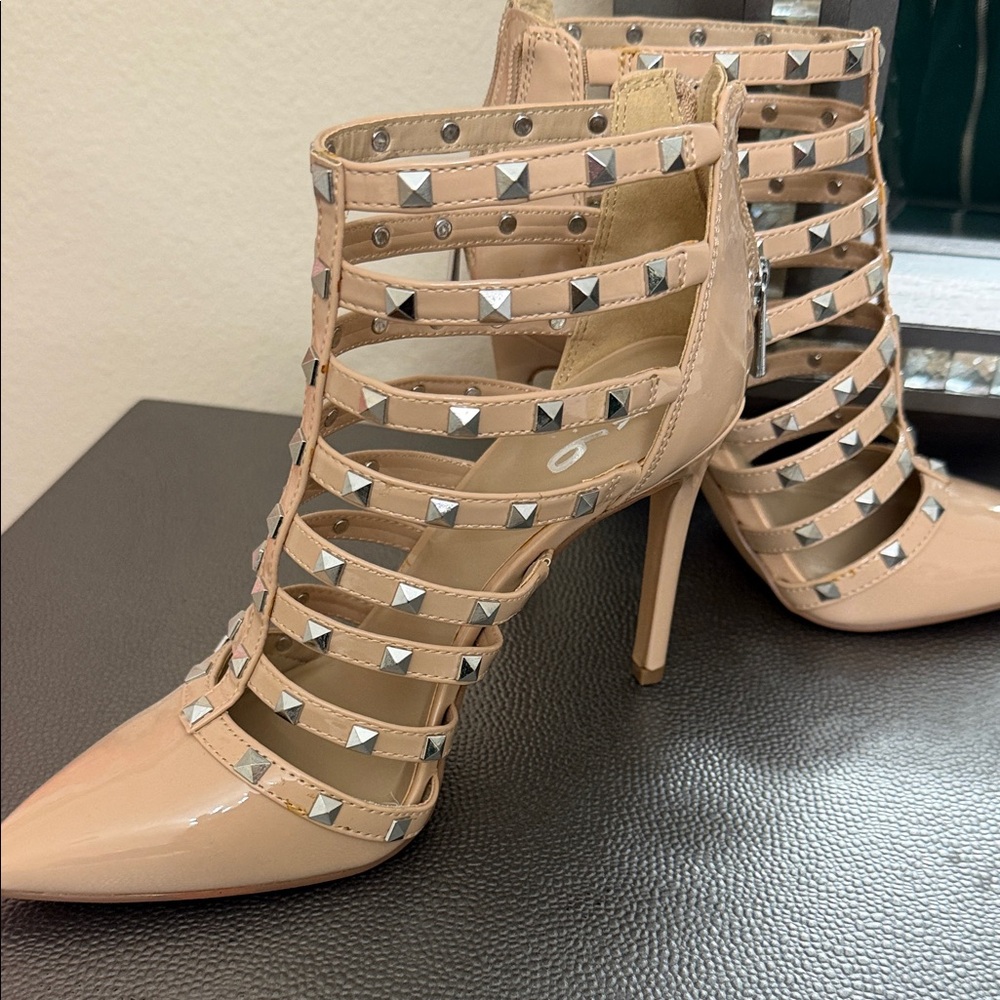Mix No. 6 Blush Studded Heels - Picture 2 of 4